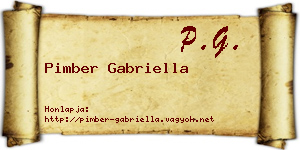 Pimber Gabriella névjegykártya